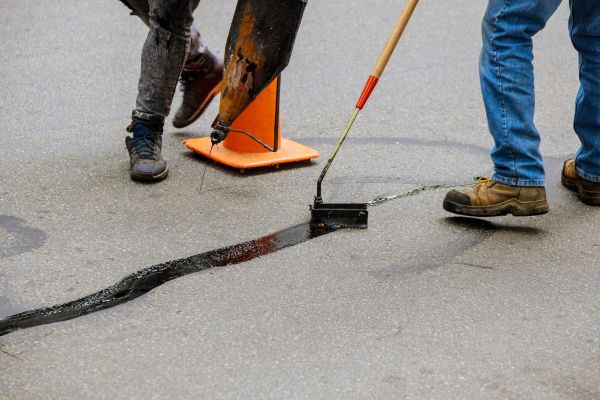 Parking Lot Crack Sealing in Littleton